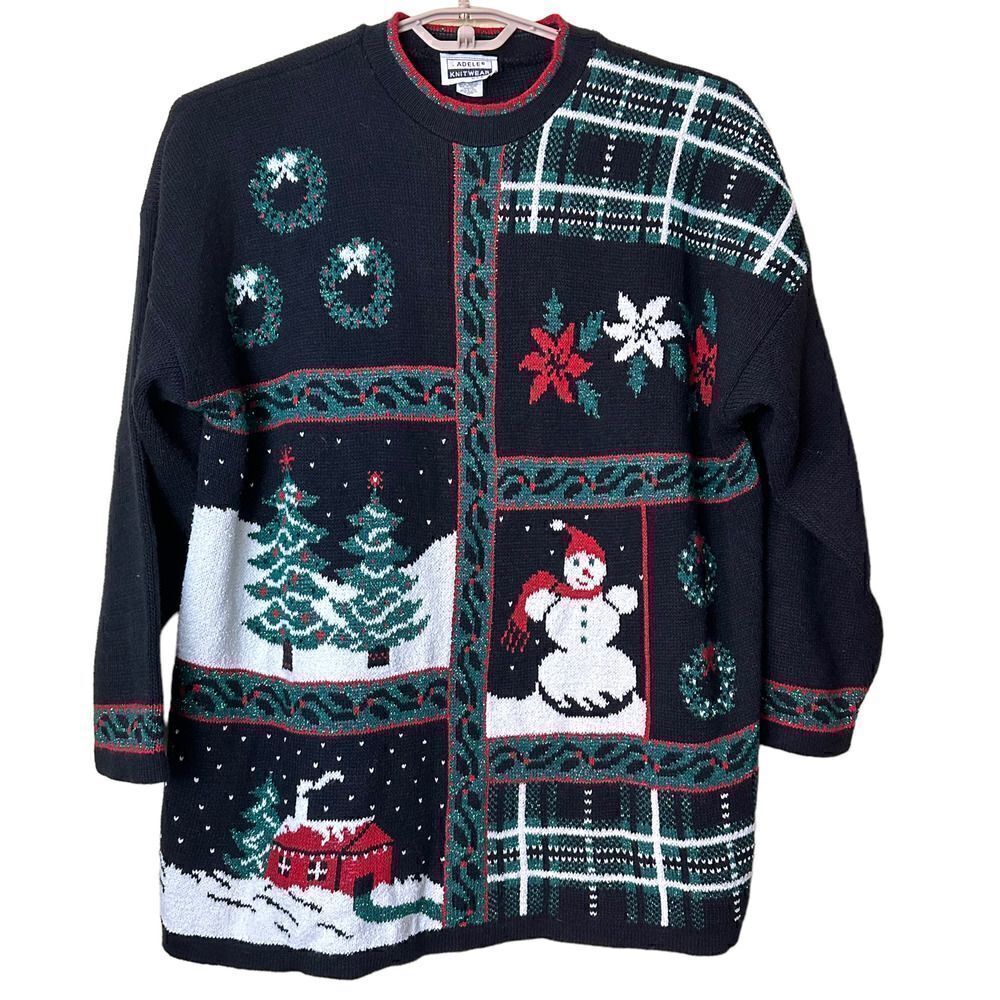 Vintage Adele Knitwear Christmas Sweater Size 2XL